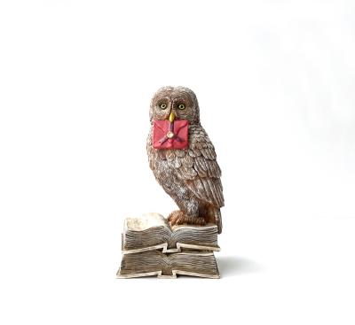 China China Wizard Owl Magical Animal Creatures Decorative Collectable Figurines Home Decor Statue for Bedroom Shelf Living Room for sale