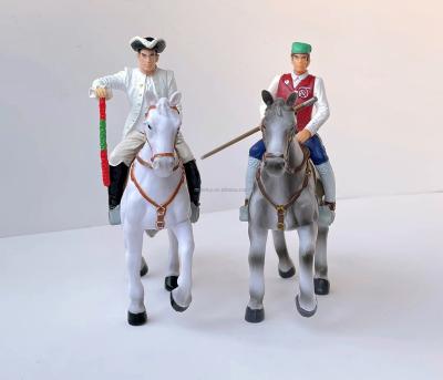 China Display.etc Custom Plastic Rider And Horse Figures Model Toy For Collection for sale