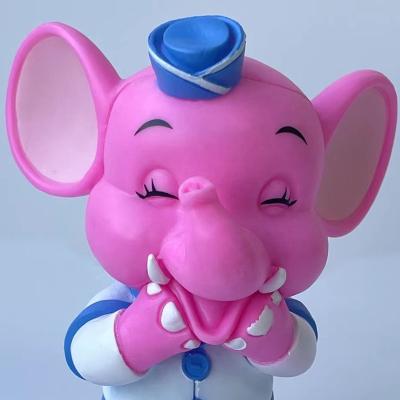 China 3D Children's Toys Customized Seaside Squad Cartoon Figures Pink Elephant Toys - Gather Us All for sale