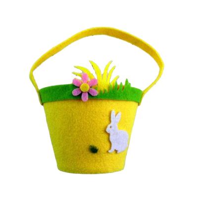 China good quality & Cheap Price Bunny Basket Bag Easter Tote Felt Eggs Rabbit Hunt Bag For Kids Carrying Gift Eggs Canvas Bucket Tote Toy (Rabbit) for sale