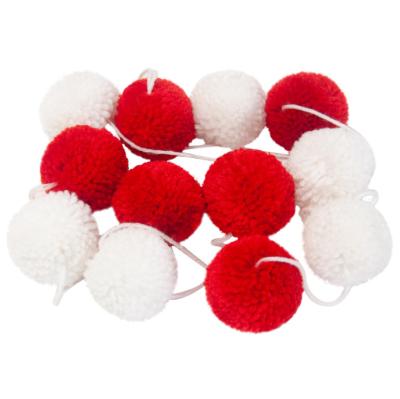 China Wholesale DIY 6cm Christmas Tree Decoration Pom Poms Christmas Decoration Ball Garland Christmas Tree Pendant New for sale