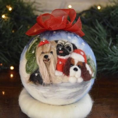 China Christmas Ball Dogs Felt by Decoration-Personalized Love Tree Christmas Ornament-Unique Gift for Family for sale