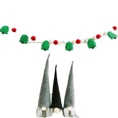 China Decoration Christmas Felt Garland-Christmas Tree Felt Wreath Ball Wreath for sale