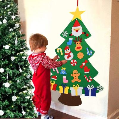 China New Style Felt Christmas Hanging Decoration Supplies Gift For Kids Felt Christmas Tree for sale