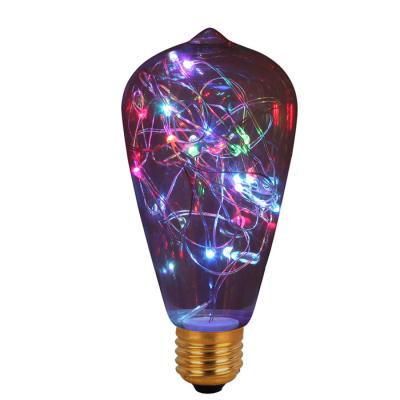 Chine Le fil décoratif 1.5w de tonnelier d'ampoules de filament d'Edison S64 a mené l'ampoule E27 Dimmable d'Edison à vendre