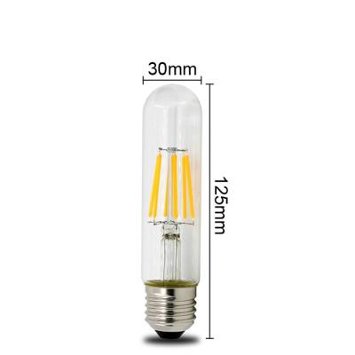 China Warm White Vintage Edison Filament Bulbs T10 125mm Edison Tube Bulb 400lm for sale