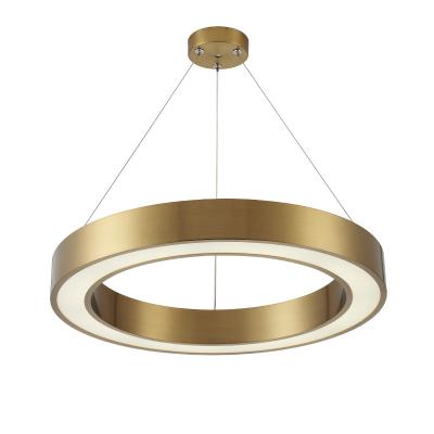 China Led Modern Gold Round alluminum Ceiling Pendant Lights For Kitchen Hotel Project Lighting for sale