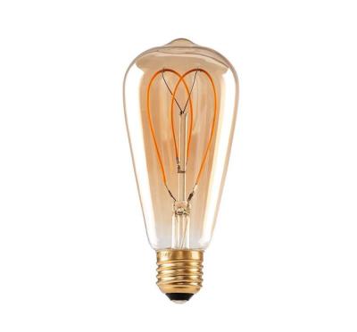 Chine Ampoule molle libre du cru E26 Edison de spirale de la lampe à filament du clignotement LED de Dimmable St64 à vendre