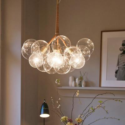 China Glass Bulb Chandelier Brass 4000K Modern Pendant Light for sale