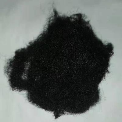 China Other Latest 30d*64mm Black Carpet Wholesale Non Stick High Quality Polyester Staple Fiber for sale