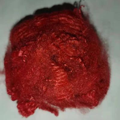 China Other Factory Main Product 6d*64mm Red Carpet Cheap High Quality Polyester Staple Fiber for sale