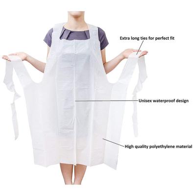 China 100% High Quality Eco-friendly Disposable Plastic BBQ Apron Disposable Plastic BBQ Aprons for sale