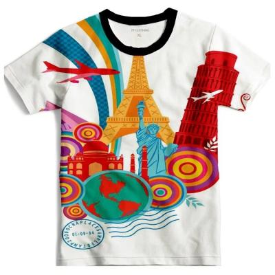 China Cheap Sustainable Custom All Over Sublimation Printing 100% Polyester Sportswear T Shirt for sale