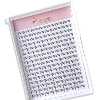 China New Cruelty Free Natural Soft Cruelty Free 16 Rows Premade Russian 5d Volume Fans Mixed Length Faux Mink Eyelash Extensions for sale