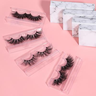 China New Handmade 3D Eyelashes OEM Private Label False Eyelashes Natural Soft Eyelash Lashes Real Mink Fur Hand Made Natural Soft Eyelash for sale