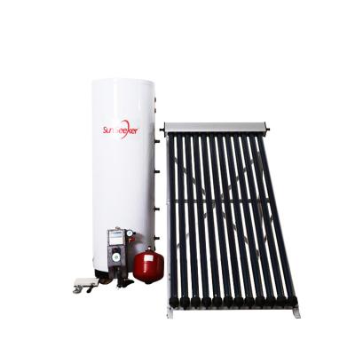 China Outdoor Cheap Price Energy Heating System Vacuum Tubes Stainless Steel Thermal Glass Water Tank Separated Pressure Solar Heater for sale