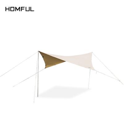 China Straight Tying Type Outdoor Waterproof Rain Shelter Outdoor Waterproof Rain Shelter HOMFUL Canvas Protective Camping Tarp UV HOMFUL for sale