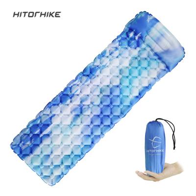 China New Design Hitorhike Sleep Protection Quick Filling Air Bag Lightweight Inflatable Camping Mattress With Pillow for sale