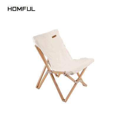 China HOMFUL Butterfly Beech Wooden Chair Durable Outdoor Wooden Foldable Chairs Foldable Wooden Camping Chair for sale