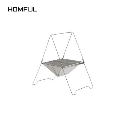 China Homful folding glamping 201 stainless steel portable bbq grills folding bbq grill for sale