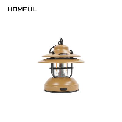 China Wholesale Small Retro Garden HOMFUL Portable Outdoor Light Shine Camping Light Lantern for sale