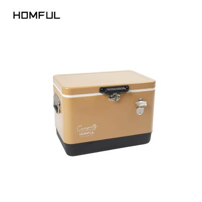 China HOMFUL Large Capacity Insulated Outdoor Newcomer Camping Keeping Cooler Box Portable Keep Cool Box for sale