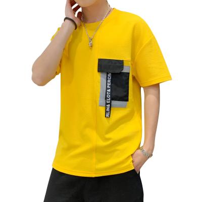 China Loose 2021 Summer Light Color Comfort Clothing Youth Hip Hop Round O Neck Mens T-shirt for sale