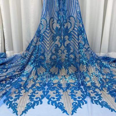 China 2022 New Arrival High Quality Heavy And Thick Embroidery Shrink-Resistant Sequins Lace Up For Dress Even à venda