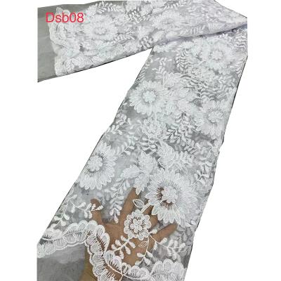 China Viable African Lace Fabric 2022 Embroidered Sequined Nigerian French Lace Fabric Bridal Tulle Lace Fabric For Wedding High Quality Te koop