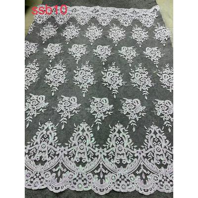 China Viable Off White Lace Fabric Trim Handmade Wedding Clothes Accessories High Quality for sale