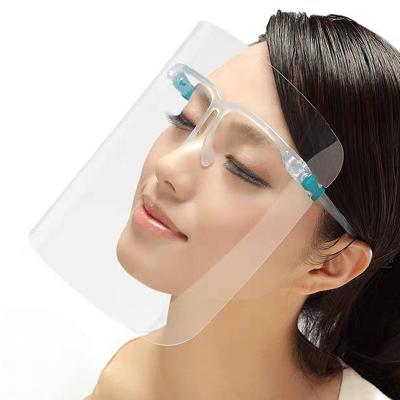 China Eye Protection Safety Clear Face Shield Safe Plastic With Glasses Eye Shield Face Mask Sun Visor Paullorna Face Mask With Box for sale