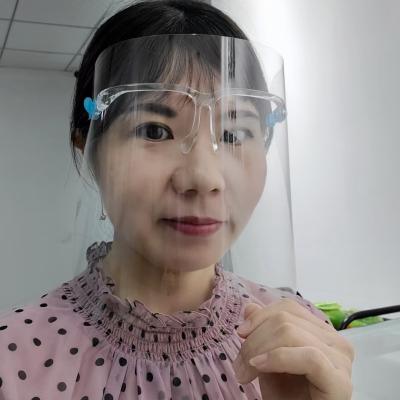 China Durable PET Face Shields With Glass Frames Ultra Clear Plastic Glass Face Shields Crystal Clear Food Grade Face Anti Tarnish Shield for sale