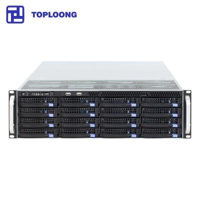 China Hot-swap S365-16 16 HDD 3.5 bays storage server chassis 19 inch server rackmount chassis 3U 132mm S365-16 for sale