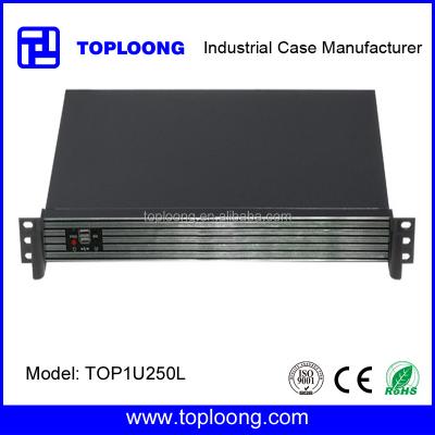 China With fan 1U 19inch rackmount mini itx server case with aluminum front panel for sale