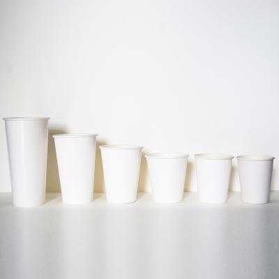 China Eco Friendly Disposable Fast Delivery Custom Design 200ml 250ml Disposable White Hot Drink Coffee Paper Cups for sale