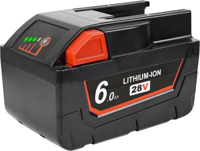 China 10 Years Factory Replacement 28V High Voltage Milwaukee Power Tool Battery 6000mAh with 1 Year Warranty for sale