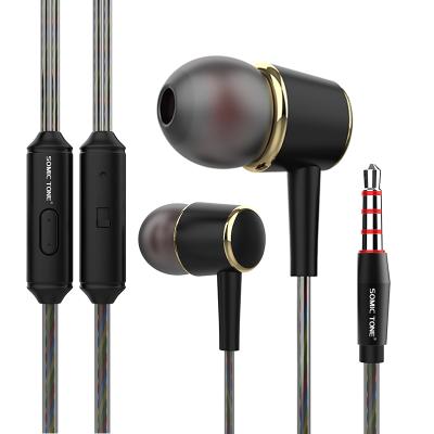 China Free Shipping 1.2M Best Bass Powerful Stereo 3.5mm Jack Earphone Universal Earphone With Mic Wired Earphone Headphone for sale