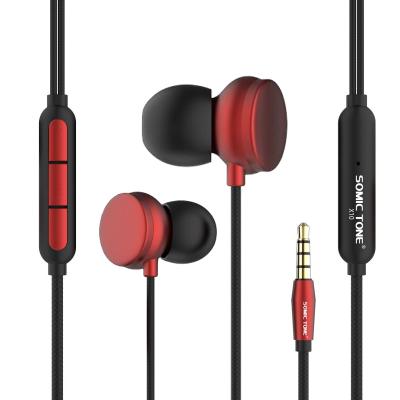 China Bass Hands Free Wired Headphone Stereo Heavy Earphone Lightweight/Advanced Stylish Music Earphones With Microphone for sale