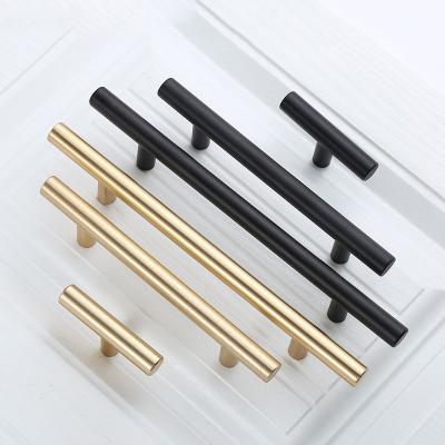 China Wholesale Modern Single Gold Aluminum Alloy Cabinet Door Wardrobe Handle Drawer OEM Long Door Handle for sale