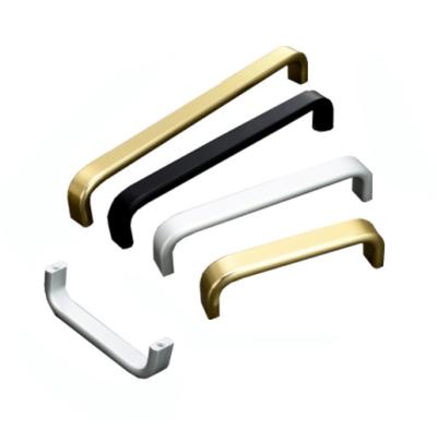 China Modern Wholesale Aluminum Alloy Drawer Black Cabinet Square Bar Pull Handle And Knob for sale