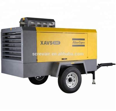 China Copco Lubricated Portable Diesel Engine Air Compressor Atlas XAVS236C XAVS206C for sale