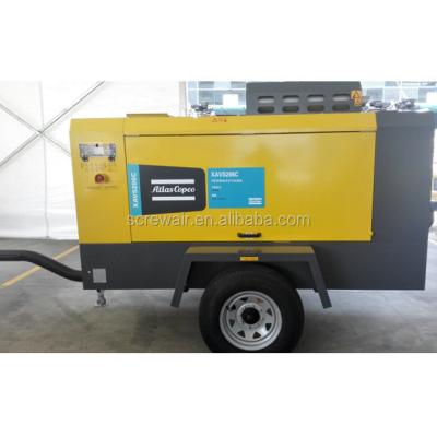 China Lubricated Atlas 14bar Copco Portable Portable Mobile Screw Air Compressor for sale