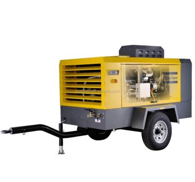 China Lubricated Atlas Copco Diesel Engine Mobile Air Compressor 12bar XAHS166C for sale