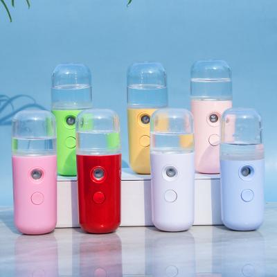 China Moisturizer Drop Shipping Mini Private Label Beauty Face OEM White Nano Spray Mist Spray Mist Sprayer Fashion Nano Facial Steamer for sale