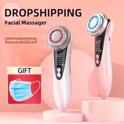 China Dropshipping LED Facial Hot Skin Screen Face Lift Massager Rejuvenation Photon Therapy Beauty Cleansing Deep Cleansing Equipment for sale