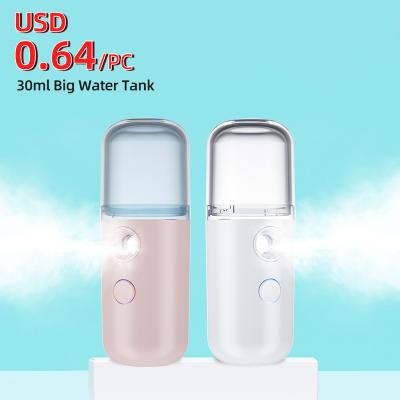 China DEEP CLEANSING Drop Shipping Beauty Care Mini Pocket Hand Held Face Toner Trigger Sprayers Electronic Nano Jet Facial Steamer for sale