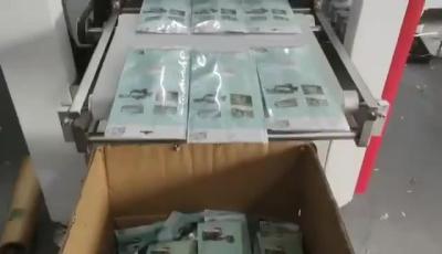 China 150pcs/min Hot Sell Surgical Four Side Face Mask Packaging Machine kf94 mask packaging machine for sale