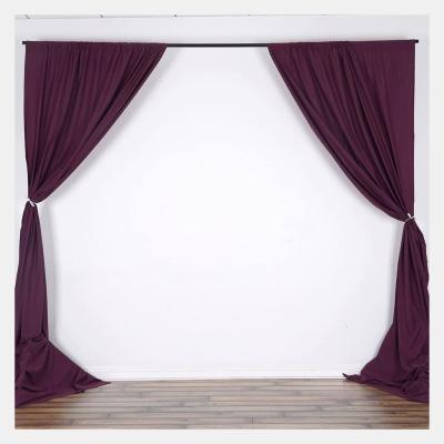 China Blackout Bndi Hot Sale Cortina Boda Indian Wedding Decorations Drapes Purple Wedding Curtains for sale