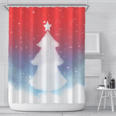 China Sustainable Bindi Christmas Bathroom Curtains Customized Waterproof Shower Curtain for sale