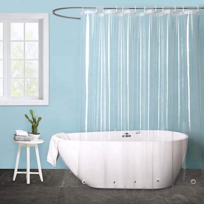 China Wholesale Summer Viable Lightweight Bindi PVC Poles Waterproof Plastic Transparent Shower Curtain For Bathroom for sale